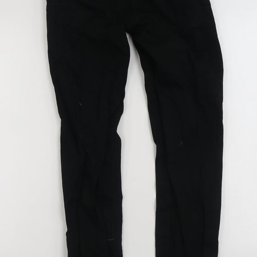 NEXT Womens Black  Cotton Straight Jeans Size 12 L30 in Slim Zip