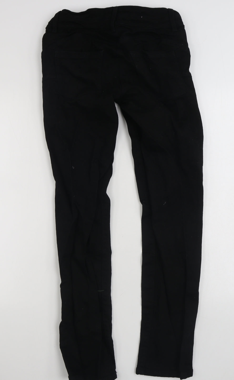 NEXT Womens Black  Cotton Straight Jeans Size 12 L30 in Slim Zip