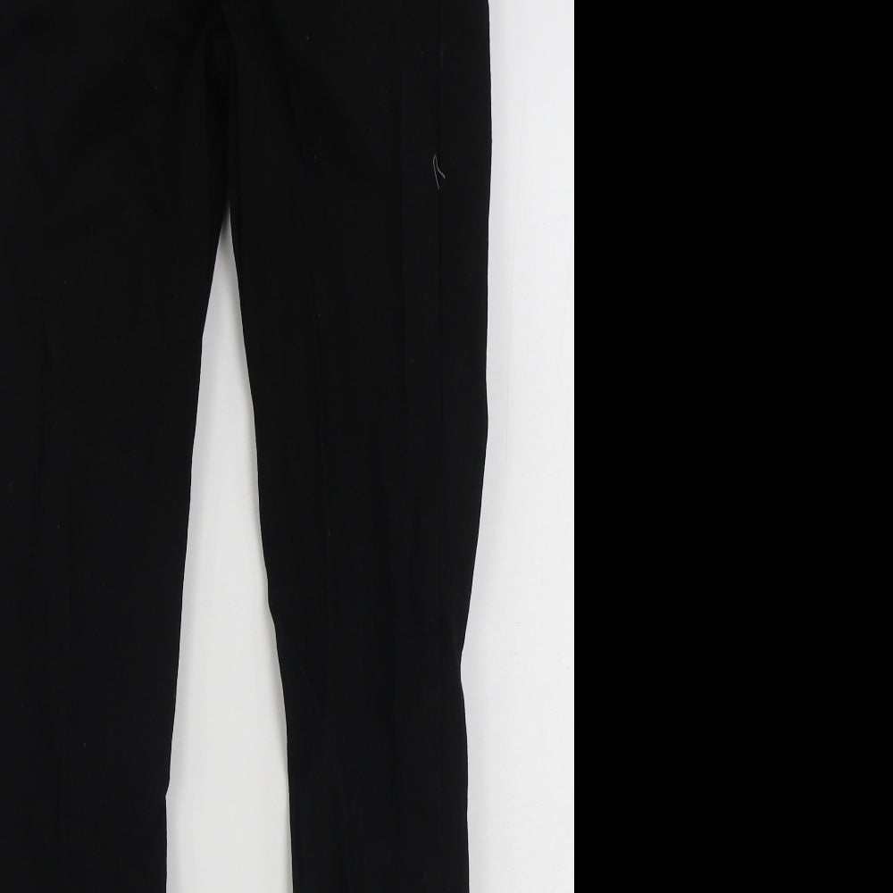 NEXT Womens Black  Cotton Straight Jeans Size 12 L30 in Slim Zip