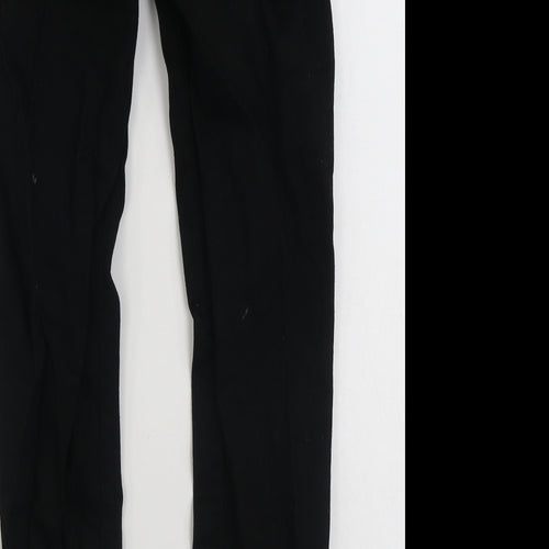 NEXT Womens Black  Cotton Straight Jeans Size 12 L30 in Slim Zip