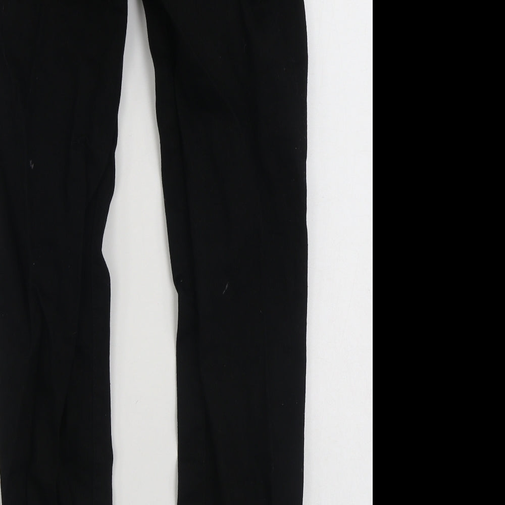 NEXT Womens Black  Cotton Straight Jeans Size 12 L30 in Slim Zip