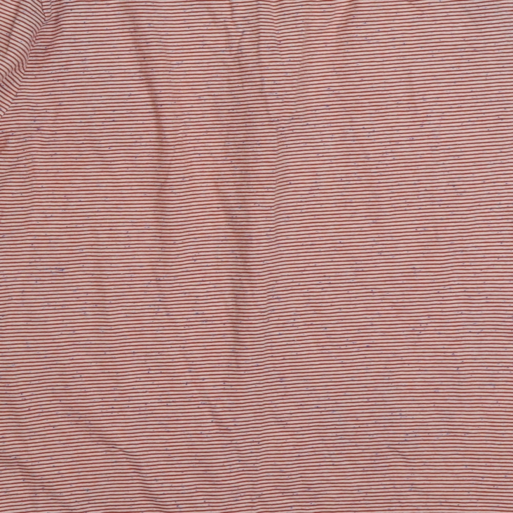 Matalan Womens Red Striped Cotton Basic T-Shirt Size 18 Boat Neck