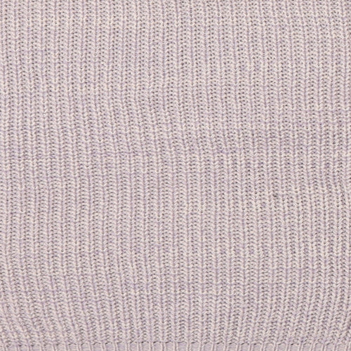 Brave Soul Womens Purple Round Neck  Acrylic Pullover Jumper Size L