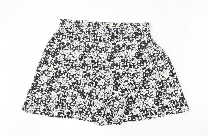 Pep&Co Womens Multicoloured Floral Polyester A-Line Skirt Size 14