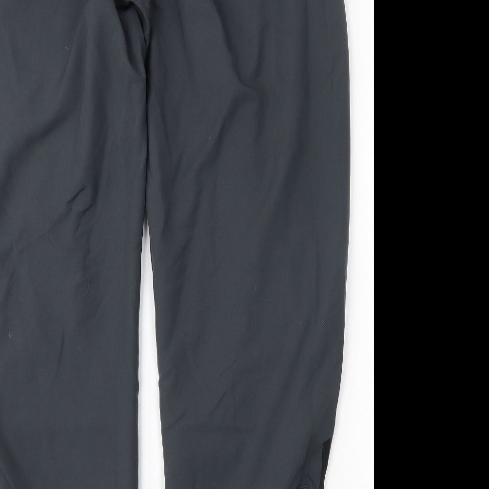 adidas Mens Grey Striped Polyester Jogger Trousers Size L L30 in Regular