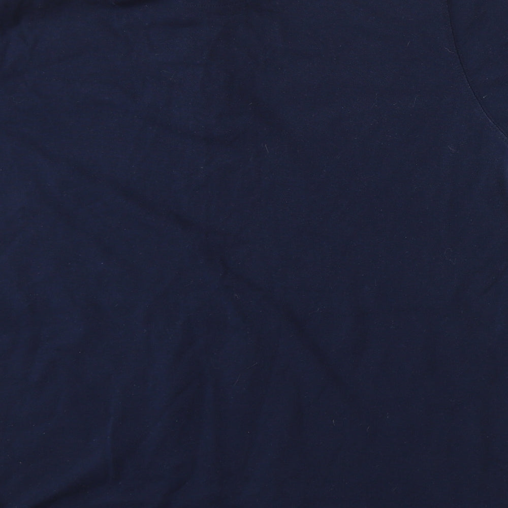 Cactus Mens Blue  Cotton  Polo Size M Collared Button