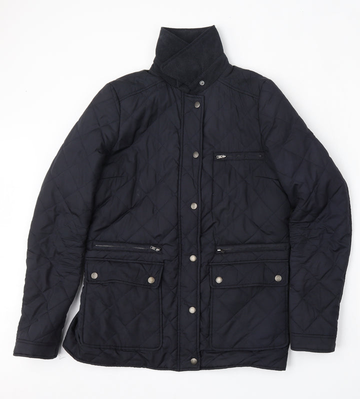 Dorothy Perkins Womens Blue Argyle/Diamond  Quilted Jacket Size 10