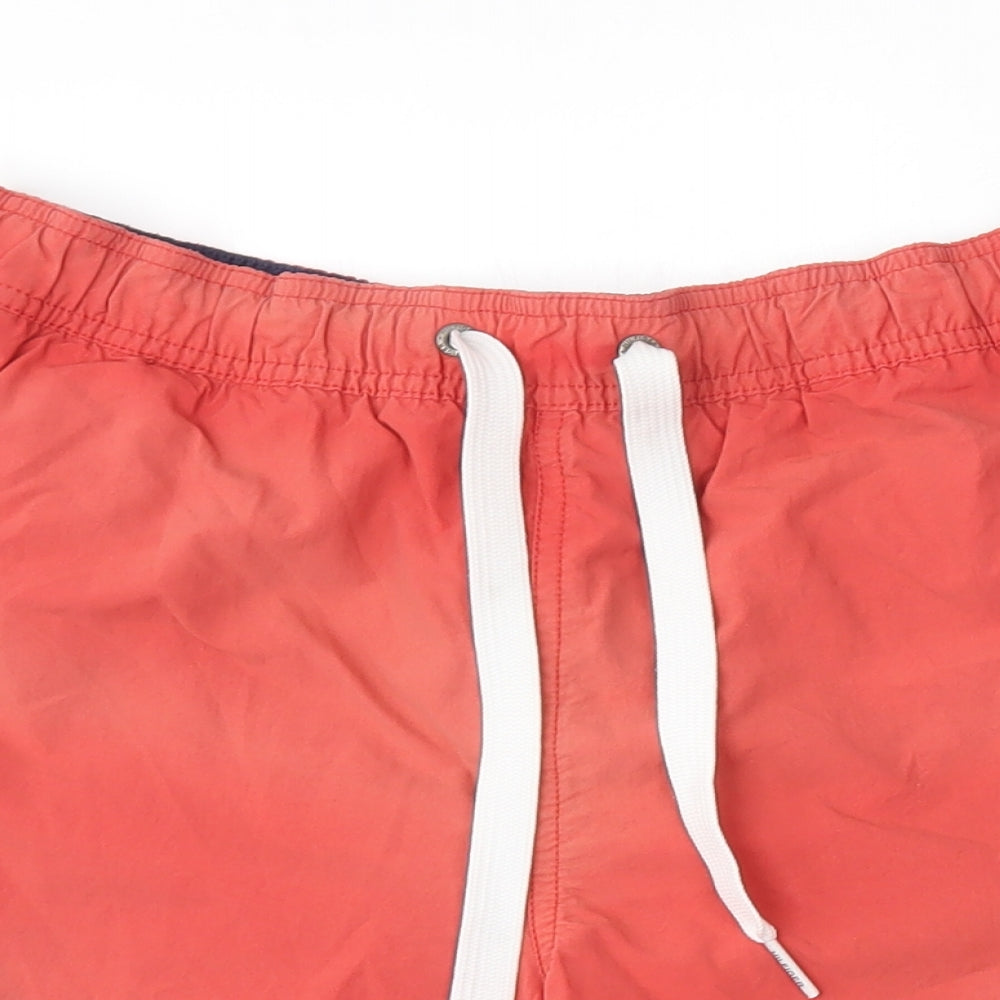 Tommy Hilfiger Mens Orange  Polyester Bermuda Shorts Size M L6 in Regular Tie