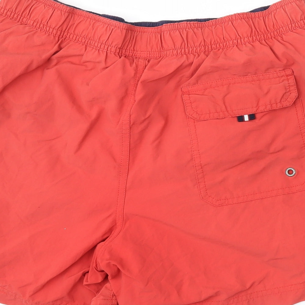 Tommy Hilfiger Mens Orange  Polyester Bermuda Shorts Size M L6 in Regular Tie