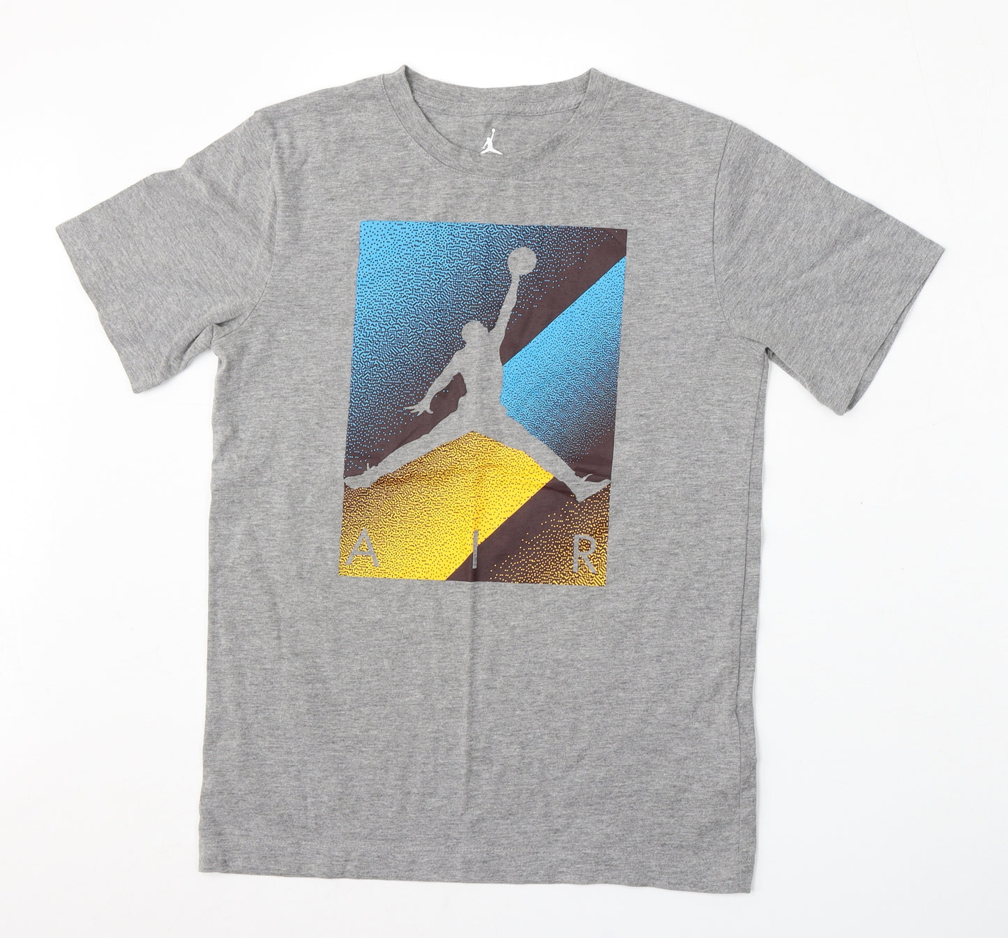 Air Jordan Boys Grey  Cotton Basic T-Shirt Size 12-13 Years Round Neck