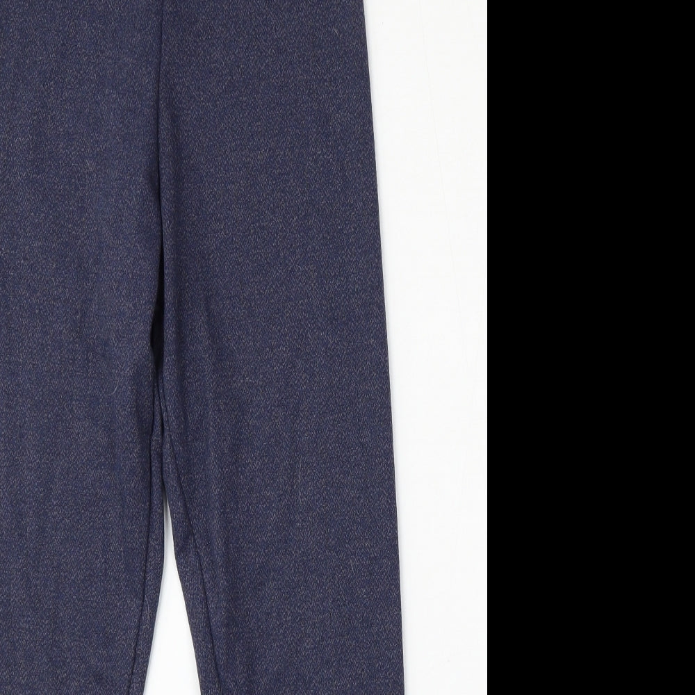TU Womens Blue  Polyester Trousers  Size 10 L28 in Regular