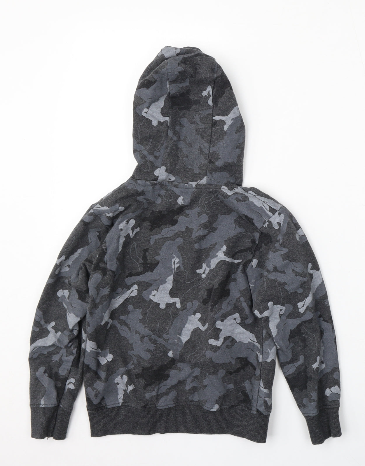 Fortnite Boys Grey Camouflage Cotton Pullover Hoodie Size XS