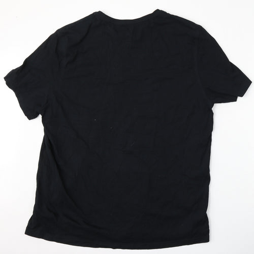 F&F Mens Black  Cotton  T-Shirt Size 2XL Round Neck  - No Pain No Gain