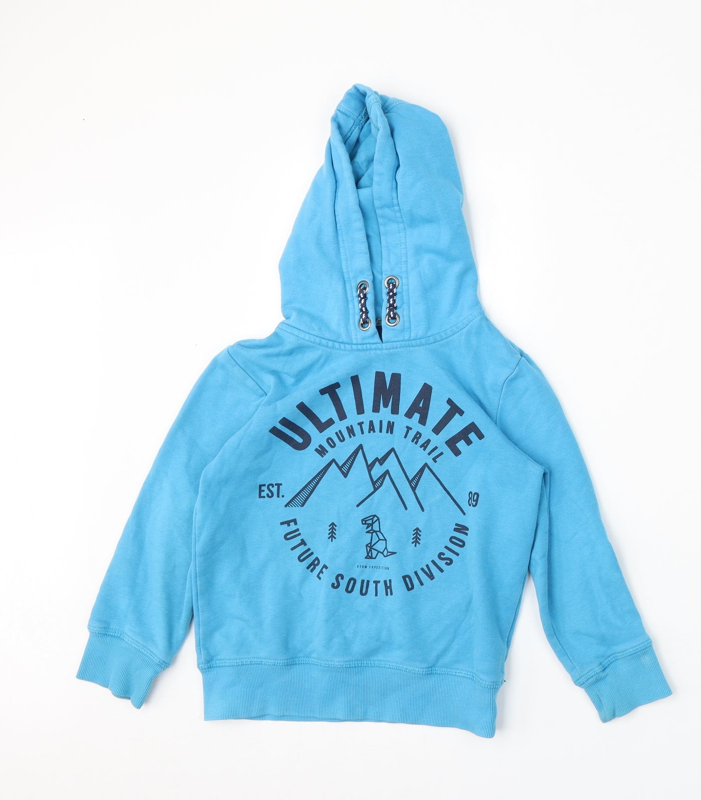George Boys Blue  Cotton Pullover Hoodie Size 5-6 Years