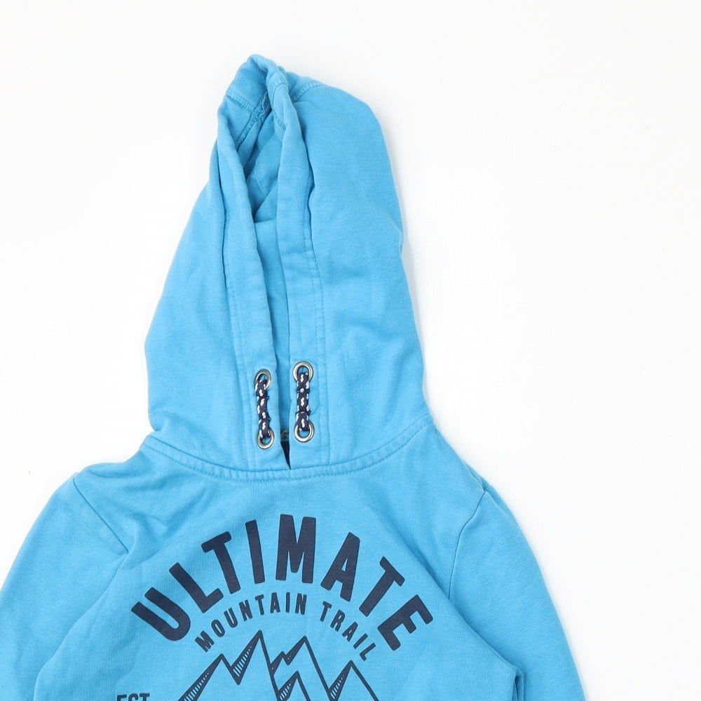 George Boys Blue  Cotton Pullover Hoodie Size 5-6 Years
