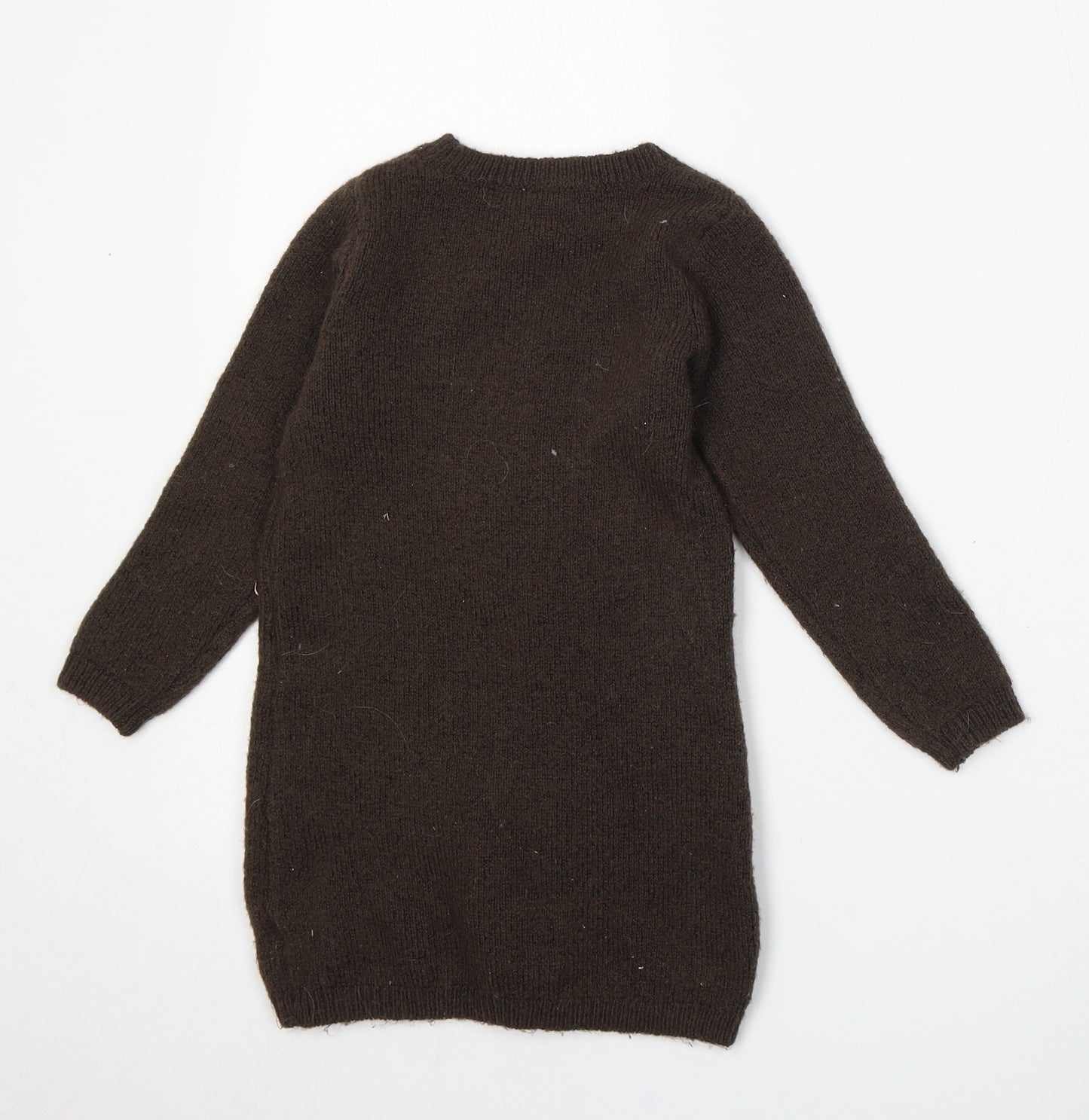 TU Girls Brown Round Neck  Polyester Pullover Jumper Size 2-3 Years