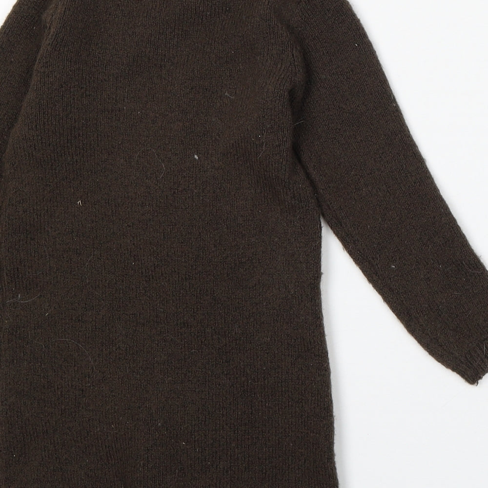 TU Girls Brown Round Neck  Polyester Pullover Jumper Size 2-3 Years