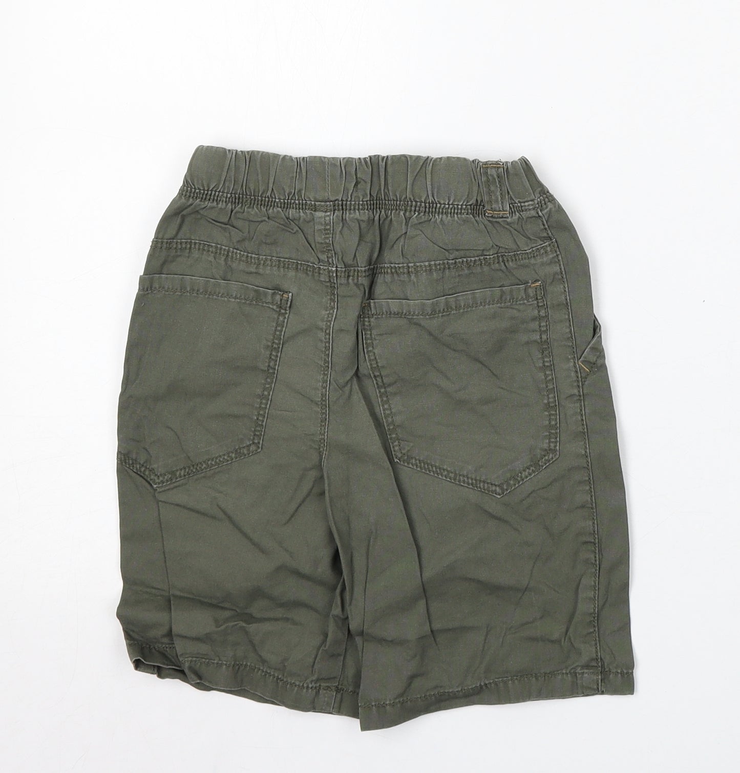 Rebel  Boys Green  Cotton Cargo Shorts Size 3-4 Years  Regular