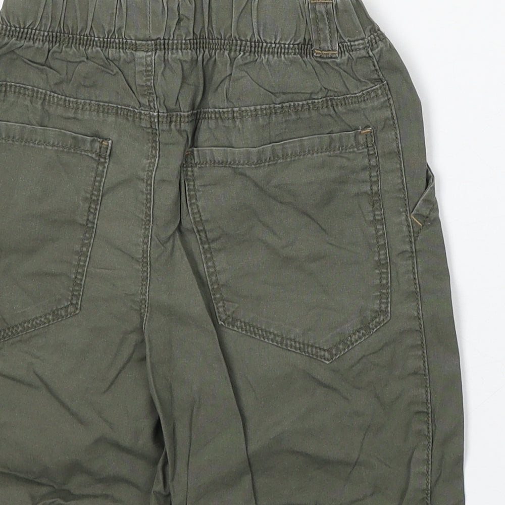Rebel  Boys Green  Cotton Cargo Shorts Size 3-4 Years  Regular