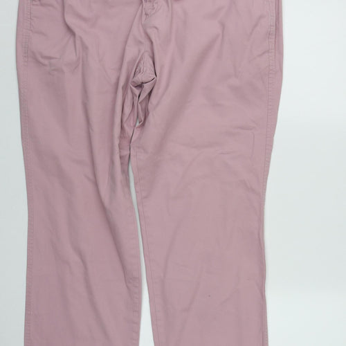 Samuel Windsor Mens Pink  Cotton Trousers  Size 38 in L26 in Regular Zip