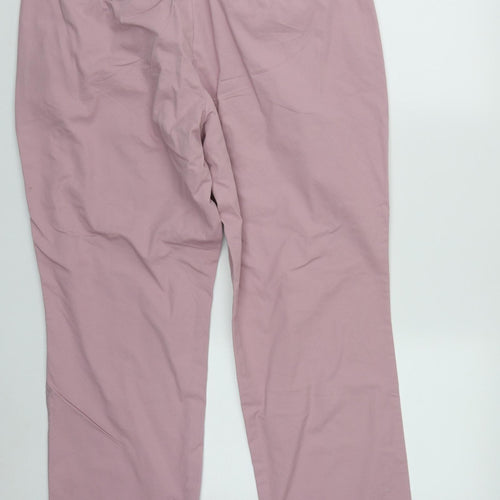 Samuel Windsor Mens Pink  Cotton Trousers  Size 38 in L26 in Regular Zip