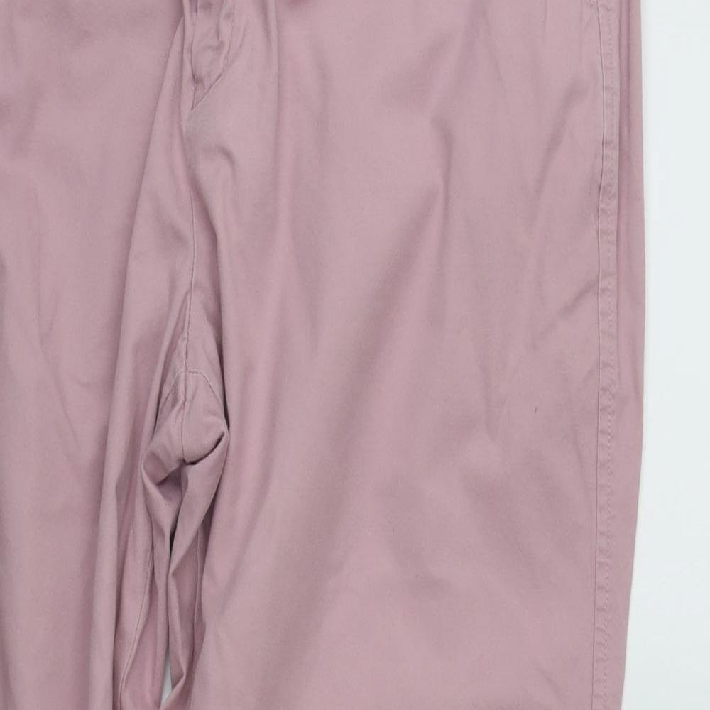 Samuel Windsor Mens Pink  Cotton Trousers  Size 38 in L26 in Regular Zip