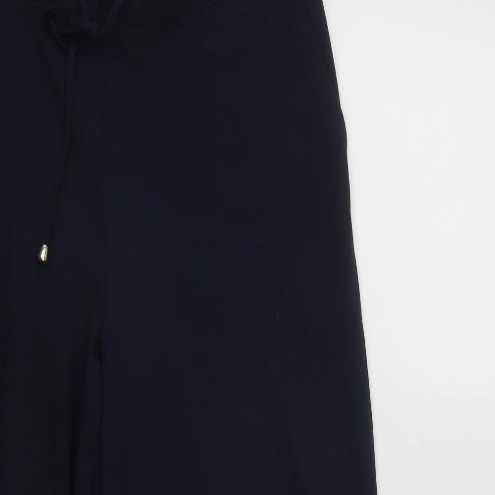 Papaya Womens Blue  Polyester Trousers  Size 14 L26 in Regular Drawstring