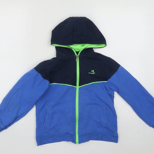 Dunnes Girls Blue  Polyester Full Zip Hoodie Size 9 Years  Zip
