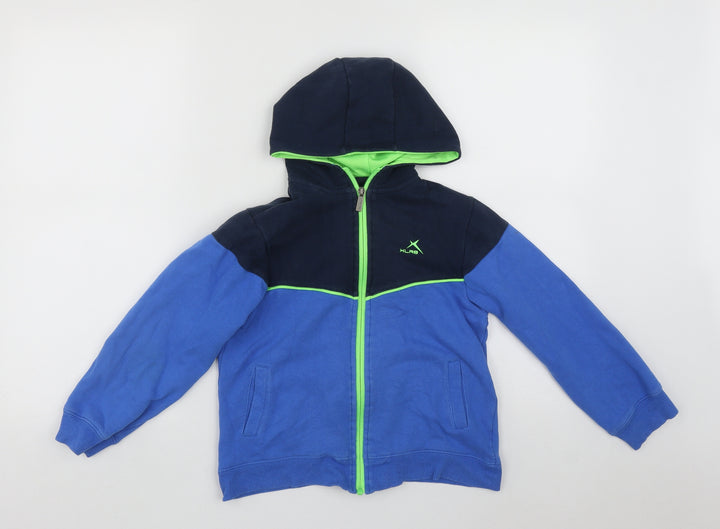 Dunnes Girls Blue  Polyester Full Zip Hoodie Size 9 Years  Zip