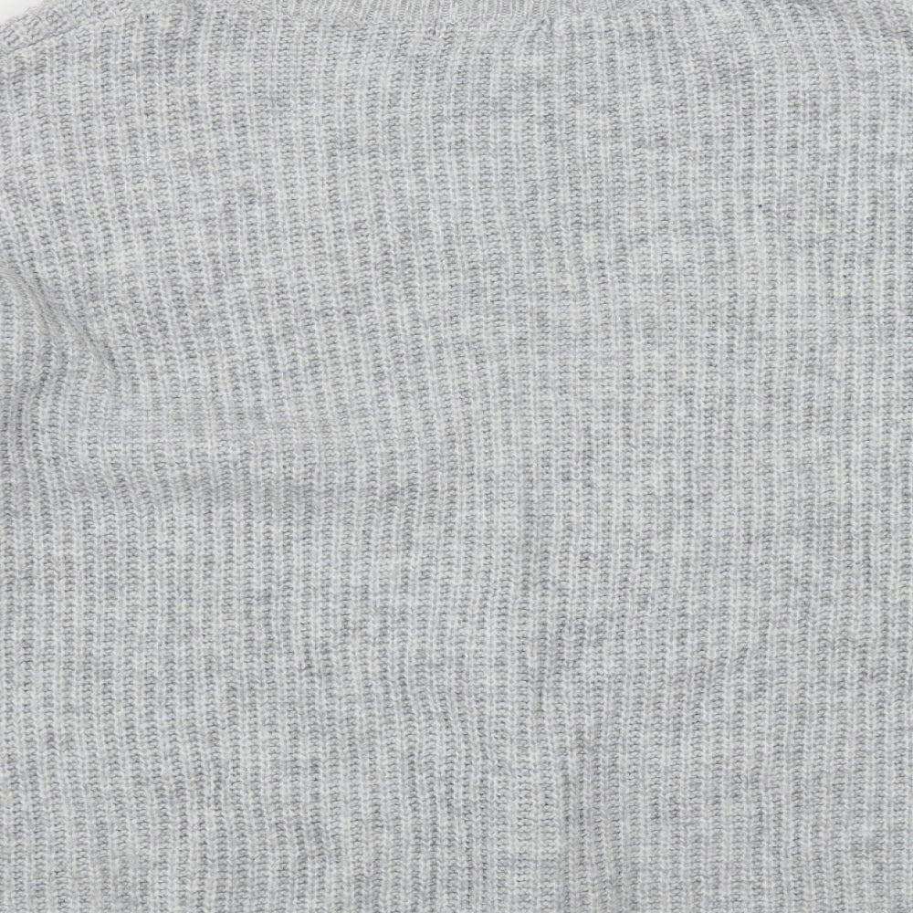 F&F Womens Grey Scoop Neck  Polyester Pullover Jumper Size 12