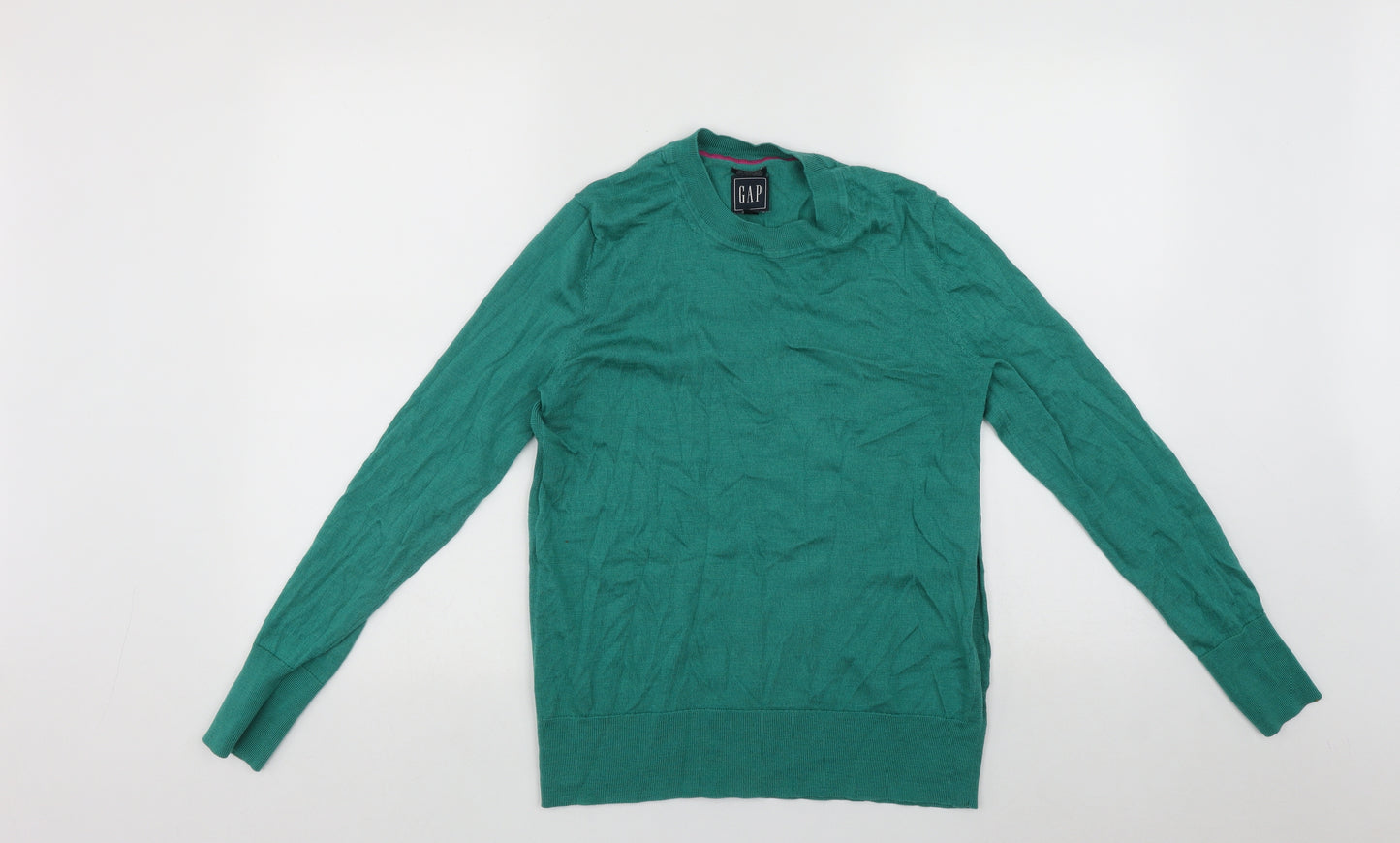 Gap Womens Green Round Neck  Wool Pullover Jumper Size M