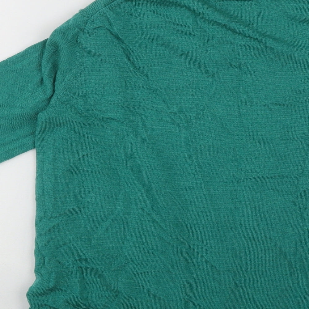 Gap Womens Green Round Neck  Wool Pullover Jumper Size M