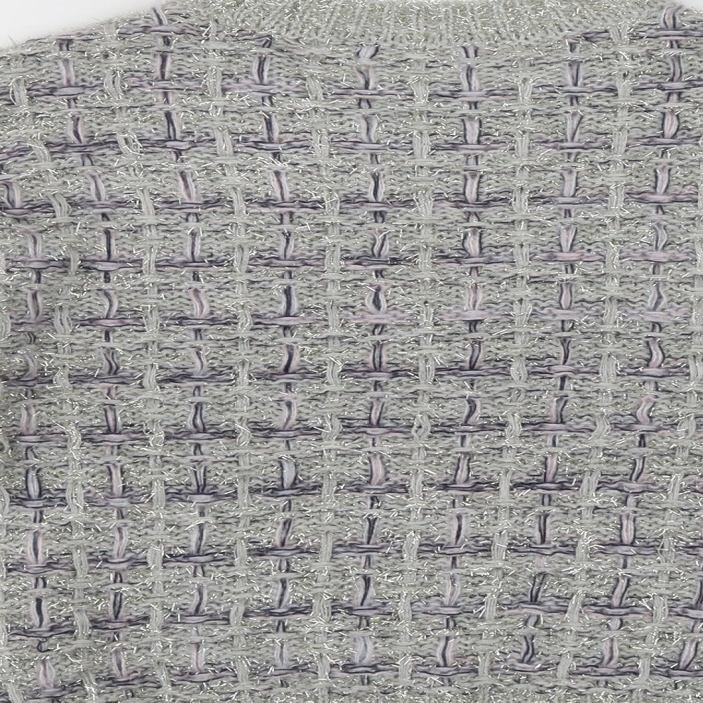 Full Circle Trends Womens Multicoloured Round Neck Geometric Acrylic Pullover Jumper Size S