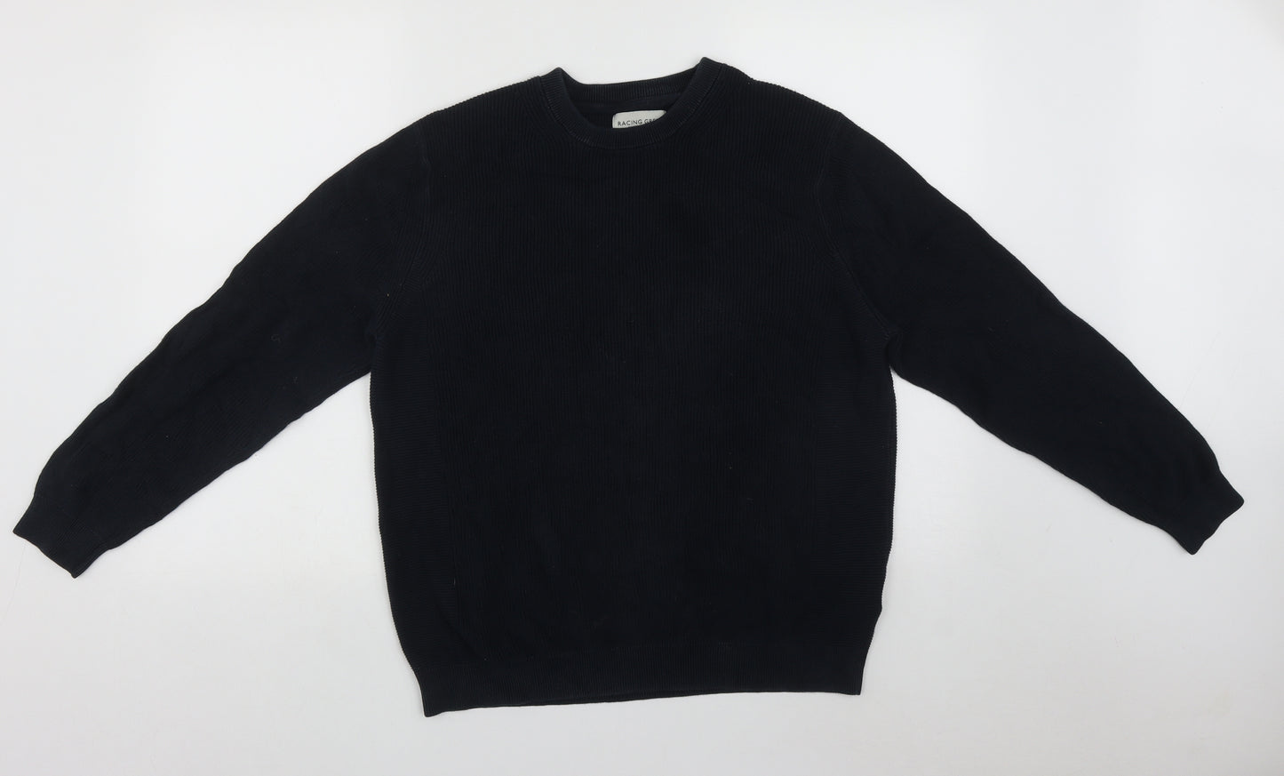 Debenhams Mens Blue Round Neck  Cotton Pullover Jumper Size L