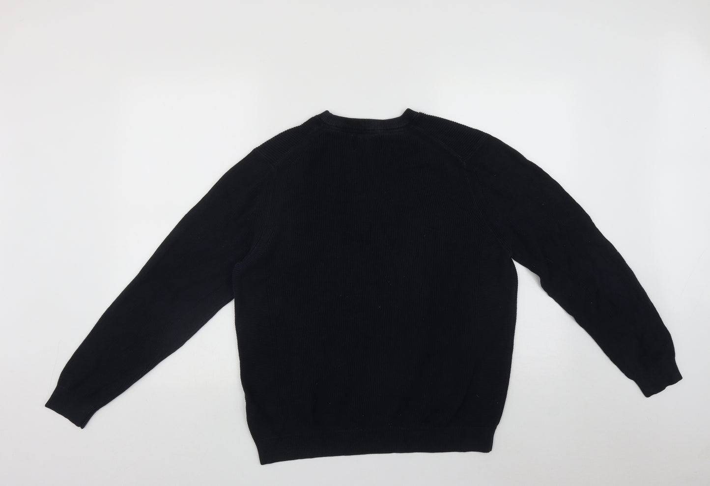Debenhams Mens Blue Round Neck  Cotton Pullover Jumper Size L