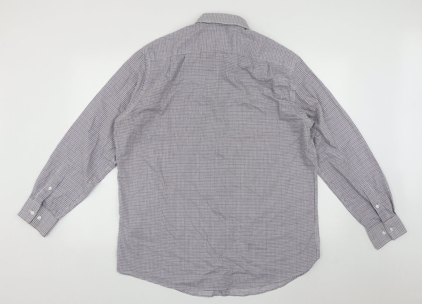 Debenhams Mens Multicoloured Plaid Cotton  Button-Up Size XL Collared Button