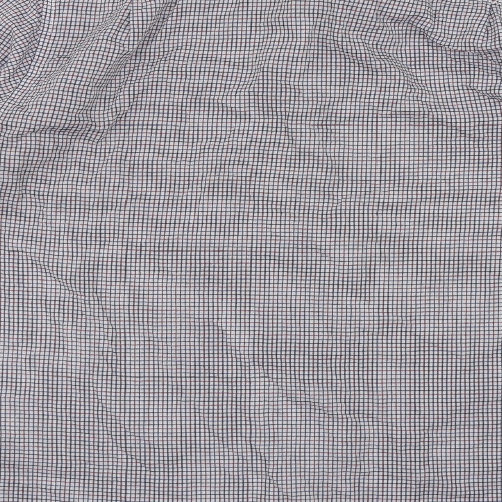 Debenhams Mens Multicoloured Plaid Cotton  Button-Up Size XL Collared Button