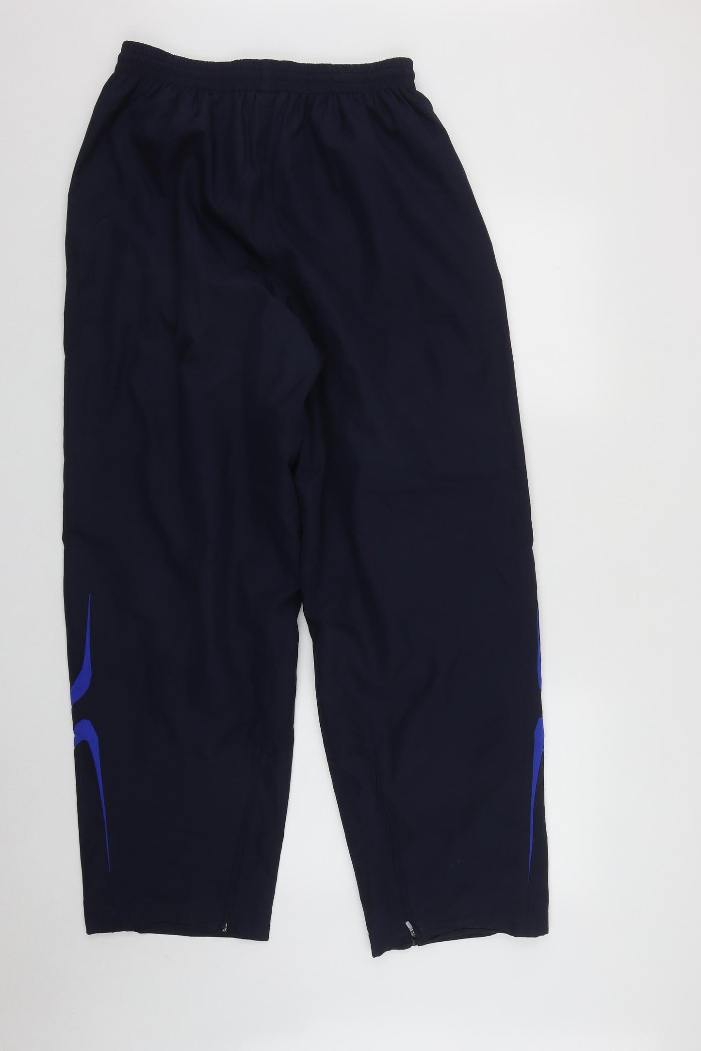 Umbro Mens Blue  Polyester Jogger Trousers Size L L30 in Regular Drawstring