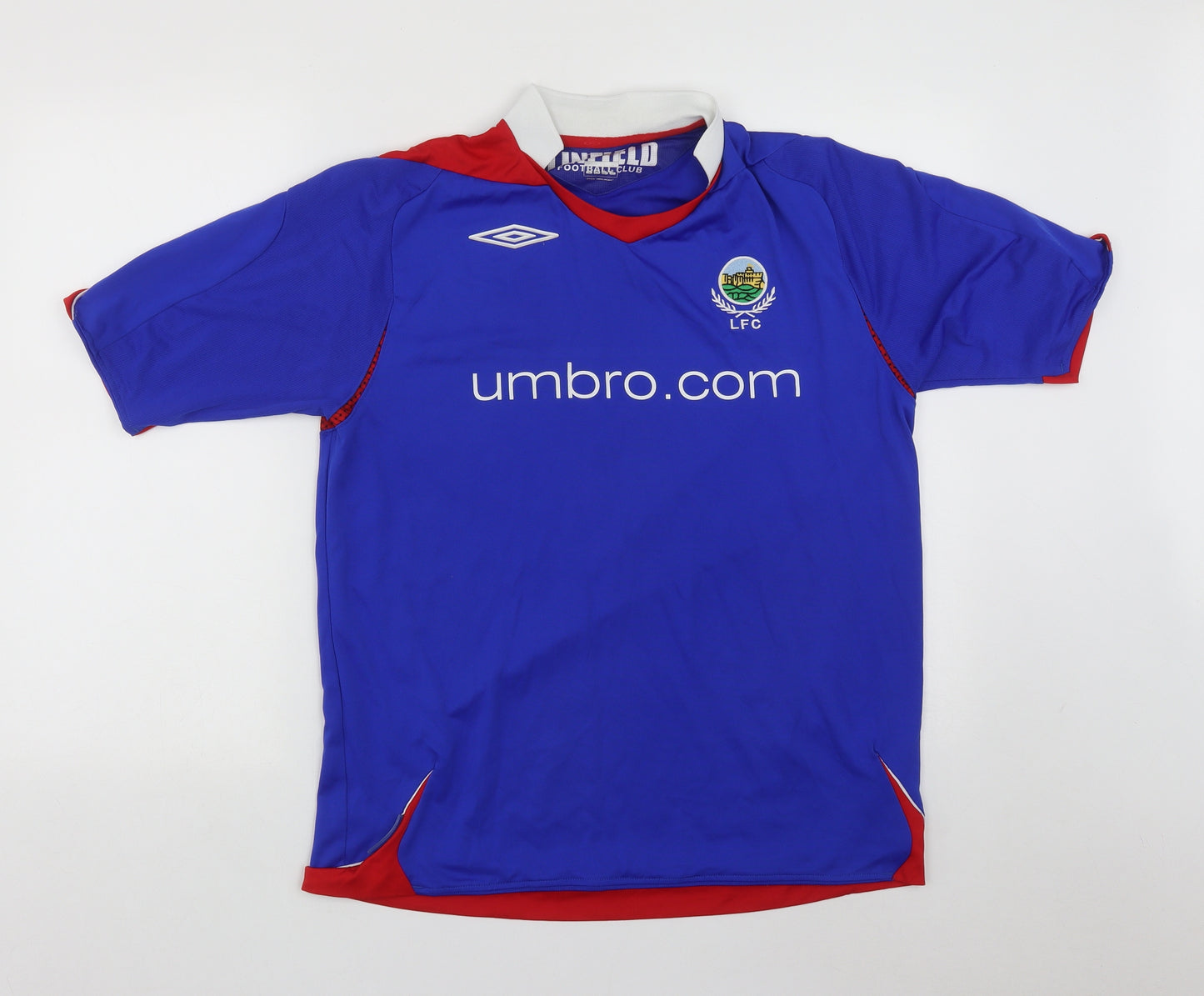 Umbro Mens Blue  Polyester Basic T-Shirt Size XL V-Neck