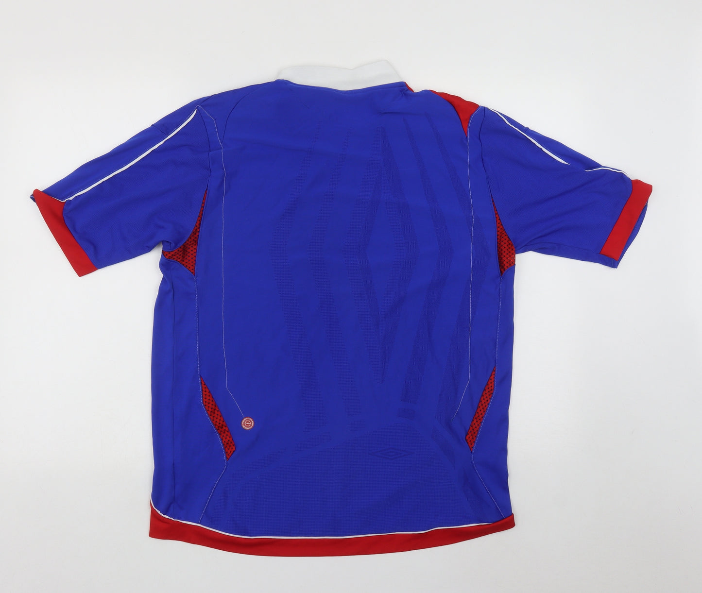 Umbro Mens Blue  Polyester Basic T-Shirt Size XL V-Neck