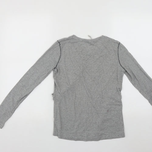 House of Fraser Womens Multicoloured Striped Polyester Basic Blouse Size 8 Roll Neck