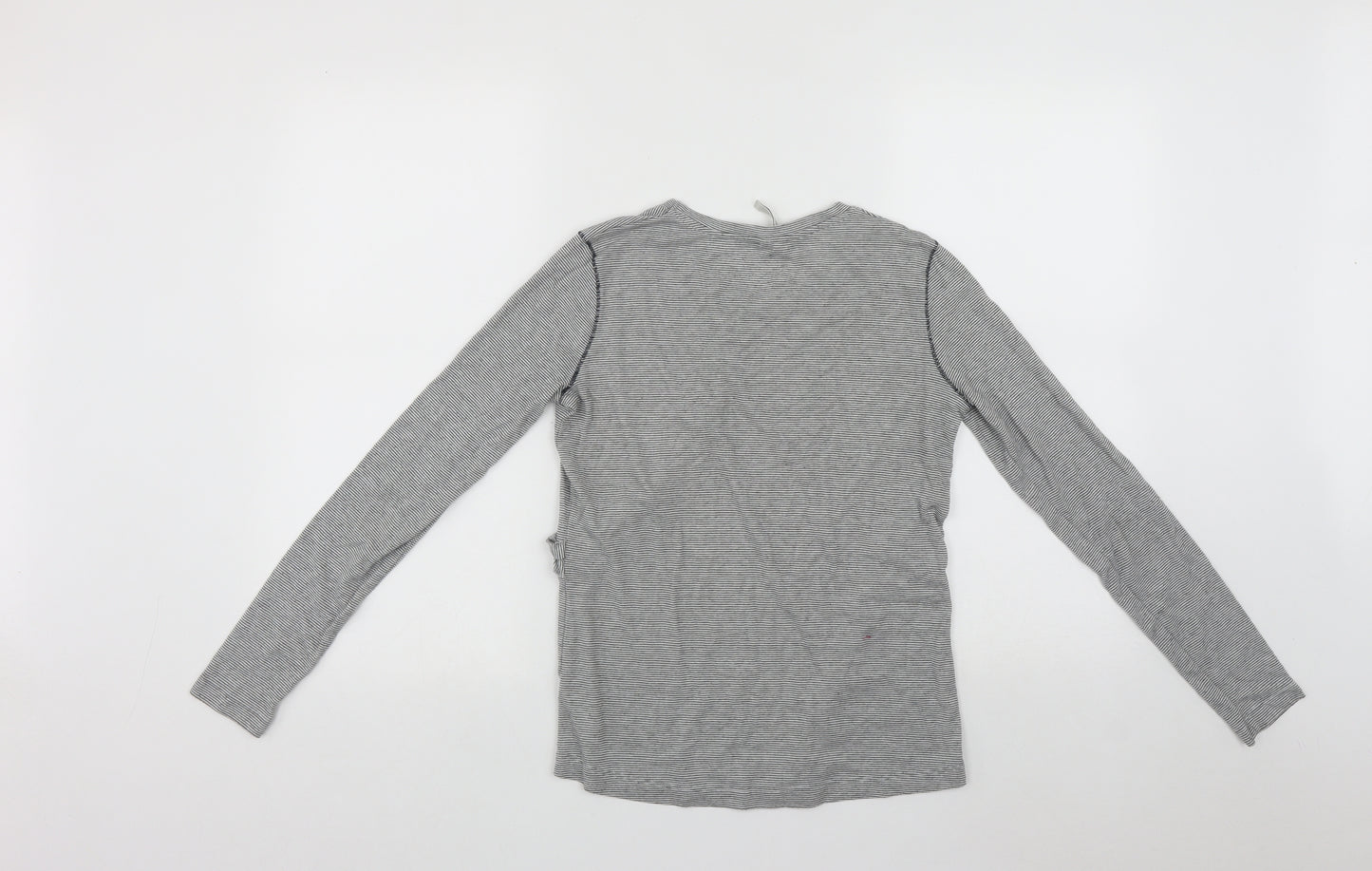 House of Fraser Womens Multicoloured Striped Polyester Basic Blouse Size 8 Roll Neck