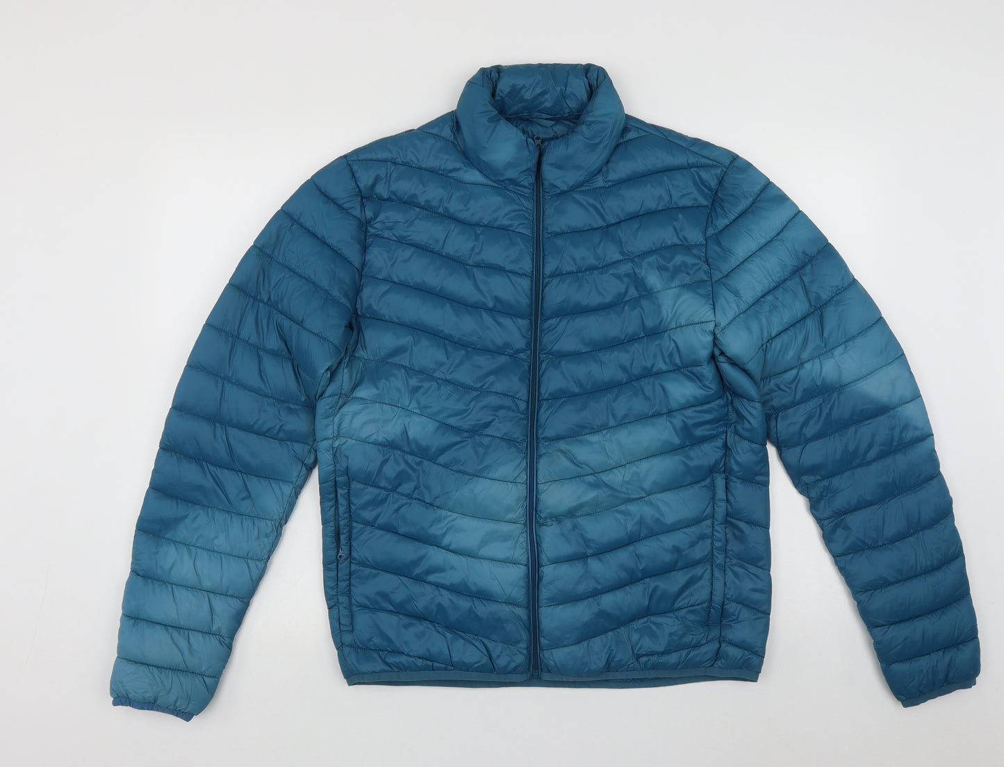 Dunnes Womens Blue   Puffer Jacket Jacket Size M  Zip