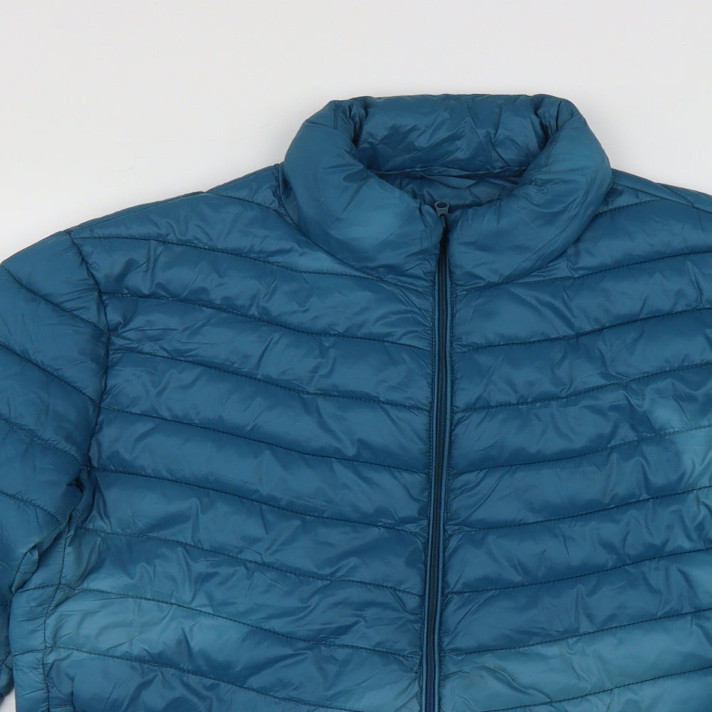 Dunnes Womens Blue   Puffer Jacket Jacket Size M  Zip
