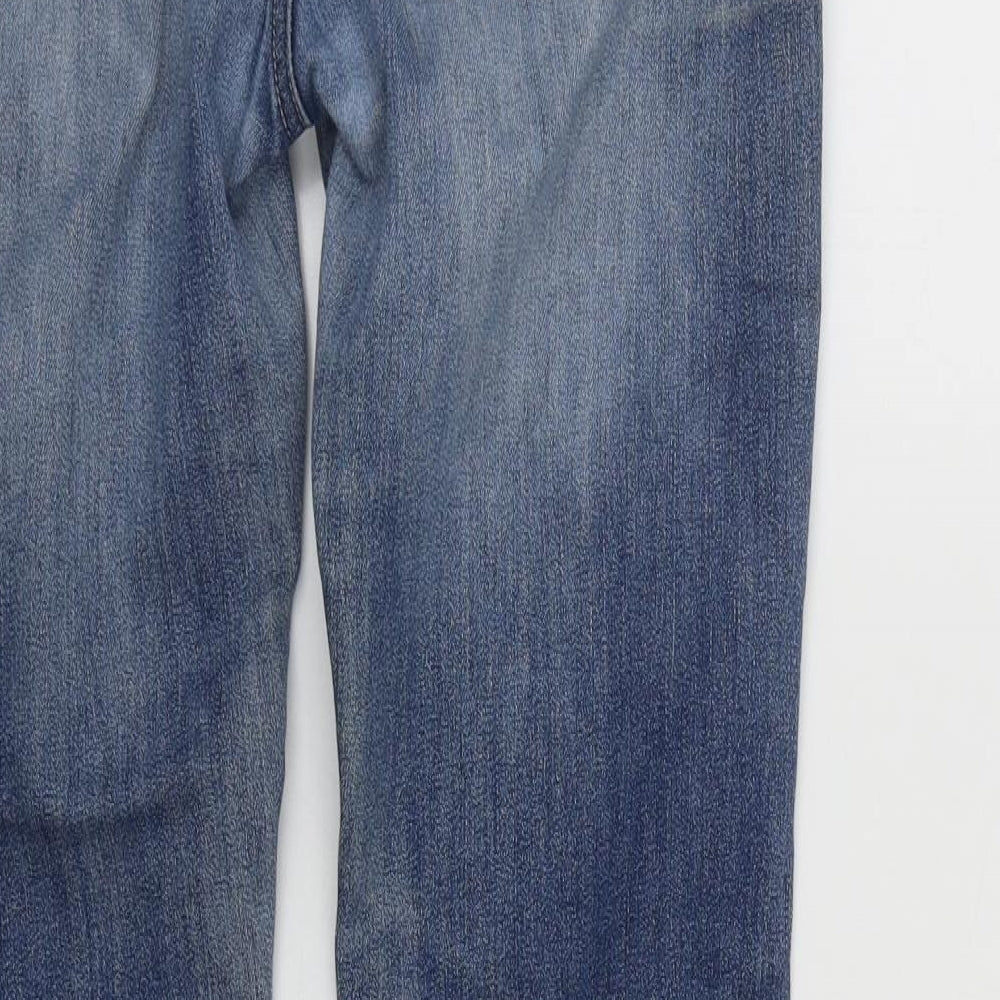 Mavi Womens Blue  Cotton Straight Jeans Size 28 in L29 in Regular Zip
