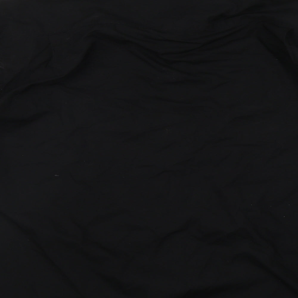 PIERE CANDIN Mens Black  Polyester  Button-Up Size 2XL Collared Buckle