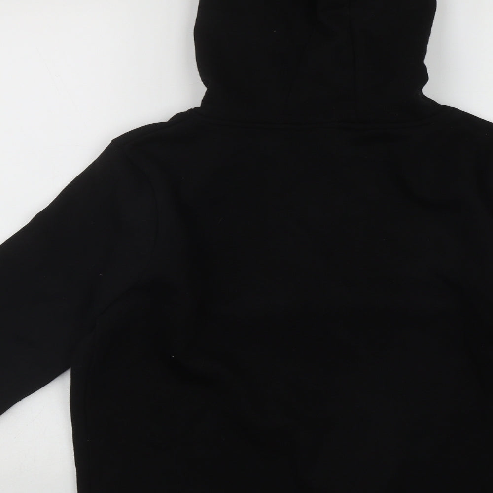 Primark Womens Black  Cotton Full Zip Hoodie Size S  Zip