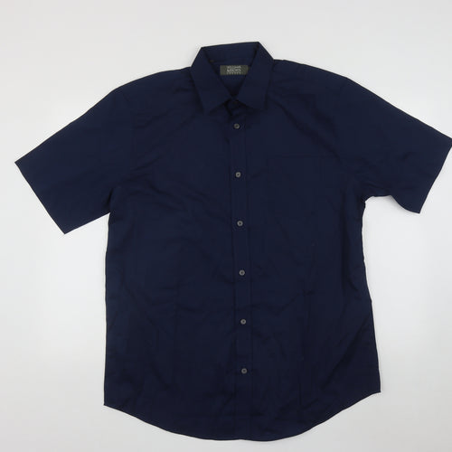 Williams&Brown Mens Black  Polyester  Button-Up Size 17 Collared Button