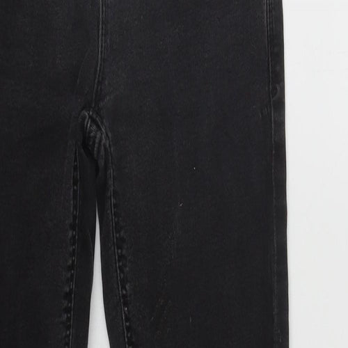 NEXT Girls Black  Cotton Skinny Jeans Size 9 Months L25 in Regular Zip