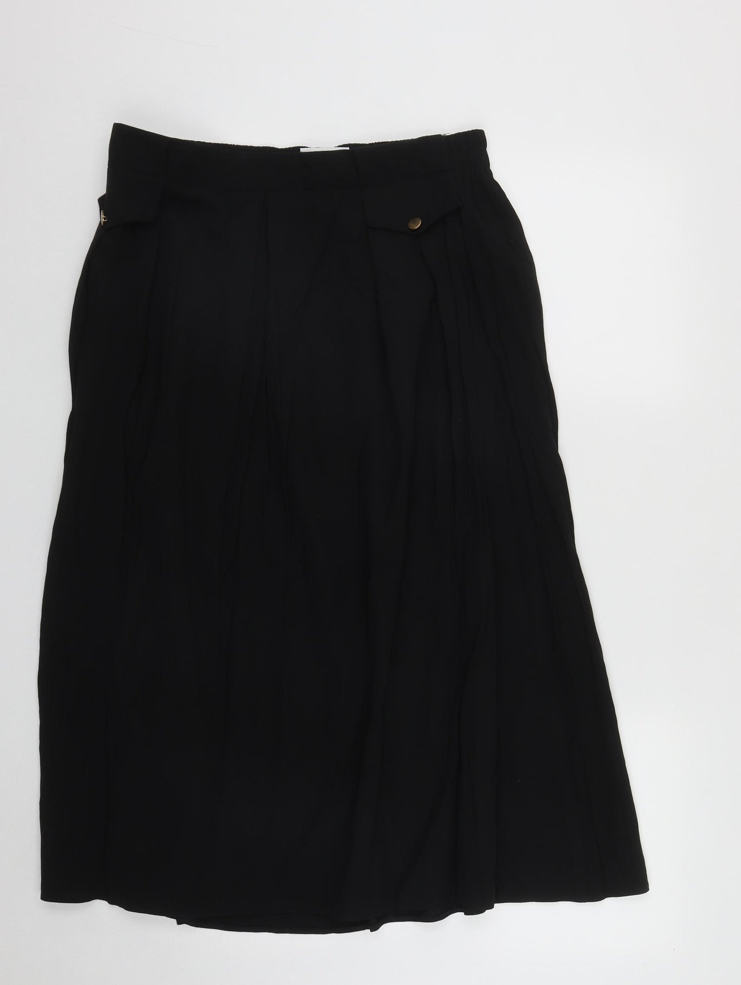 Jane Hamilton Womens Black  Viscose Skater Skirt Size 18